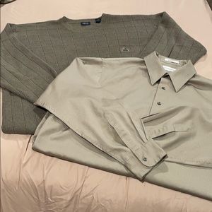 Men’s Sweater & Shirt Bundle 👔 Size Xlarge